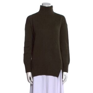 Vince 100% Cashmere Women's Olive Tunic Turtleneck Sweater, Size S/P